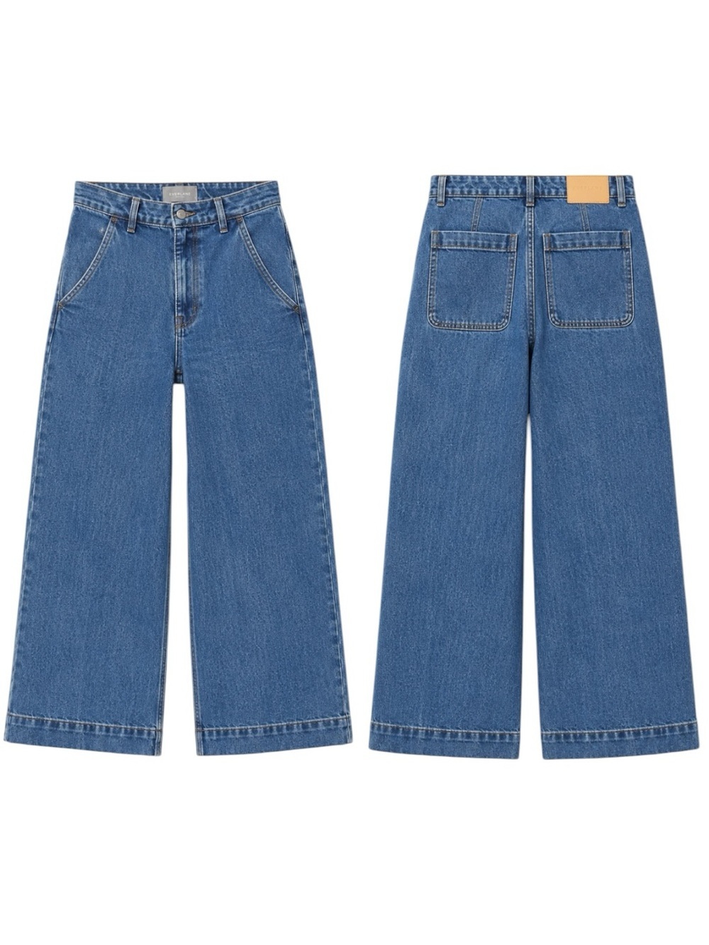 Everlane - The Wide Leg Jean Medium Wash High Rise Wide Leg Sz 28